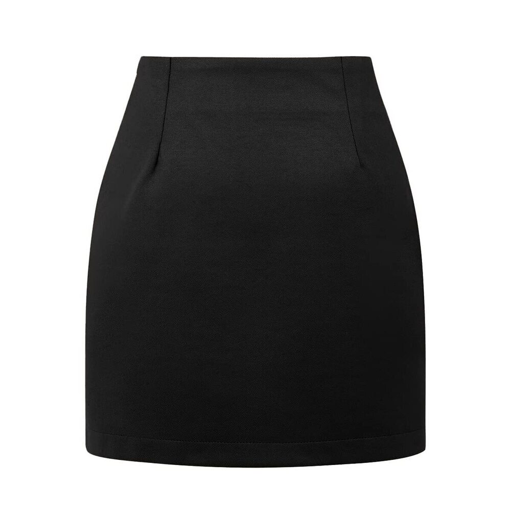 3656 Black Pencil Skirts Knee Length Cute Short Black Skirt SexyPure Black